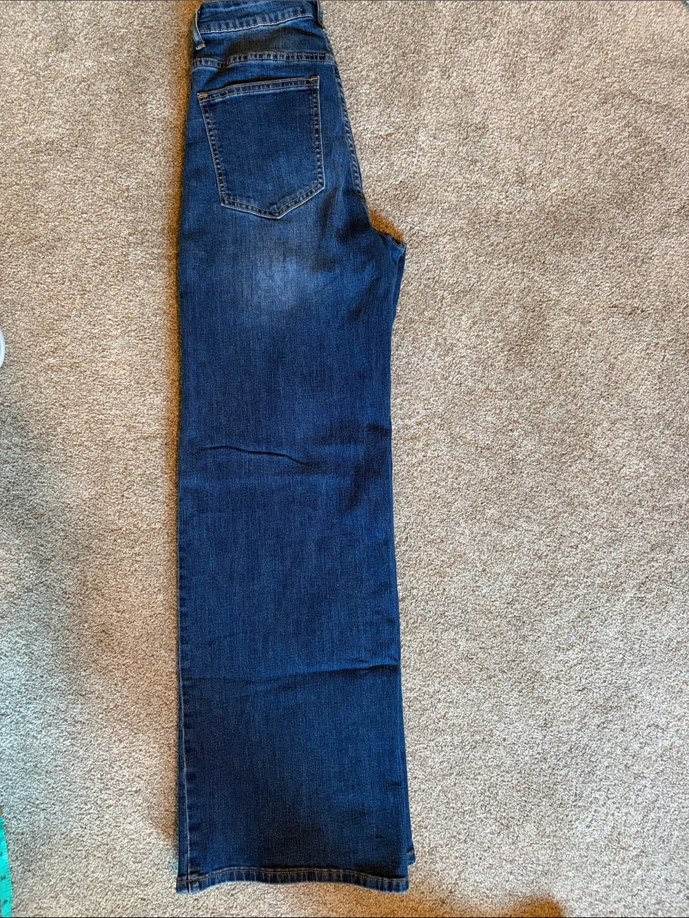 Molly Bracken Wide-Leg Jeans in Deep Blue Wash